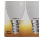 Pack 3 ampoules LED flamme E14 ton chaud 250lm 3W Blanc chaud