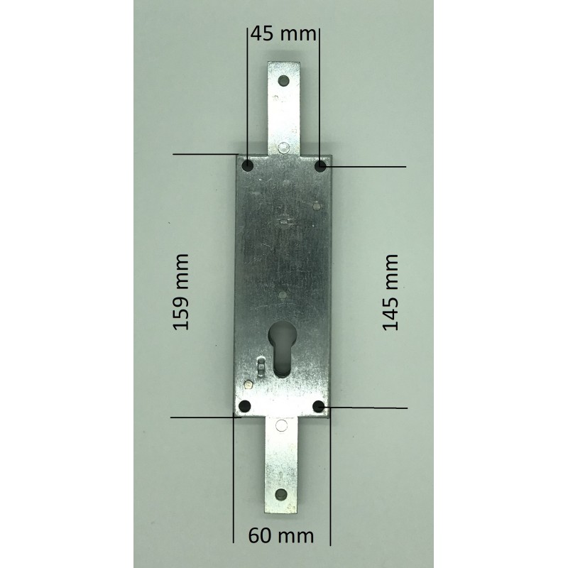 Serrure à tringles pour porte de garage et rideau métallique à cylindre  rond 4517N