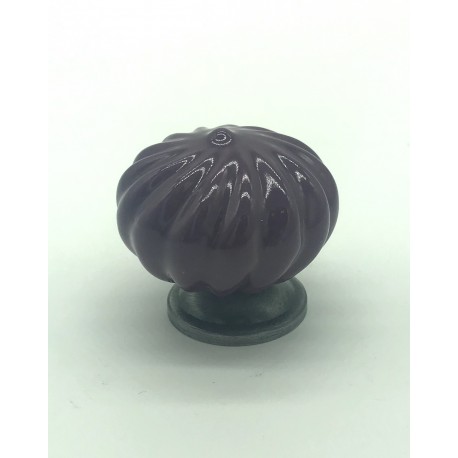 bouton spiral en porcelaine violet