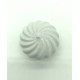 bouton spiral en porcelaine blanc
