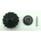 bouton spiral en porcelaine noir